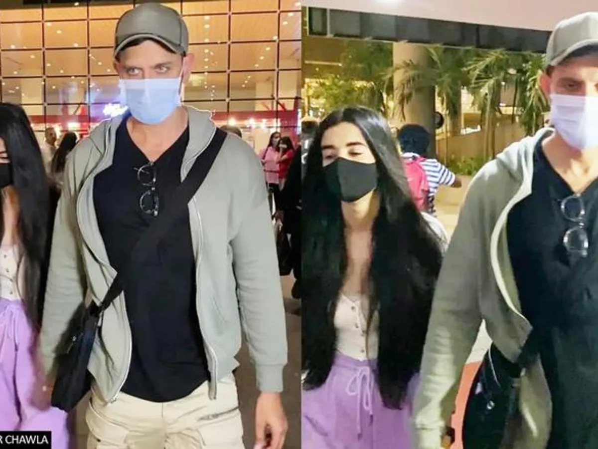 गर्लफ्रेंड और बेटों के साथ वेकेशन पर जा रहे ऋतिक:एयरपोर्ट पर हुए स्पॉट