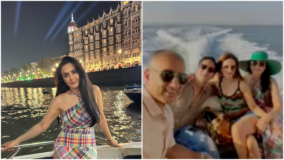 मुंबई में बोटिंग का लुत्फ उठाती दिखीं प्रीति जिंटा:भारत लौटते ही बेस्ट फ्रेंड सुजैन खान संग चिल करती आईं नजर