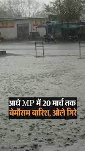 आधे MP में 20 मार्च तक बेमौसम बारिशदो  सिस्टम एक्टिव  ओलावृष्टि और तेज आंधी भी चल रही
