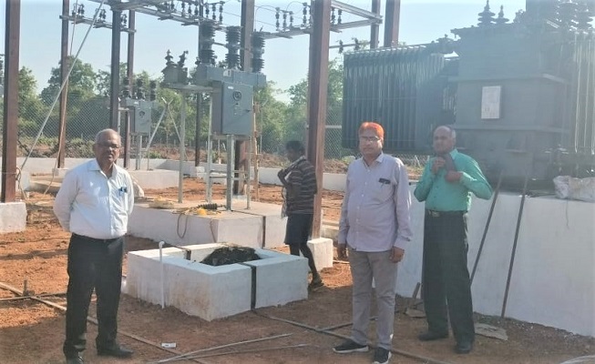 मुख्य अभियंता ने किया निर्माणाधीन बिजली उपकेन्द्र का निरीक्षण