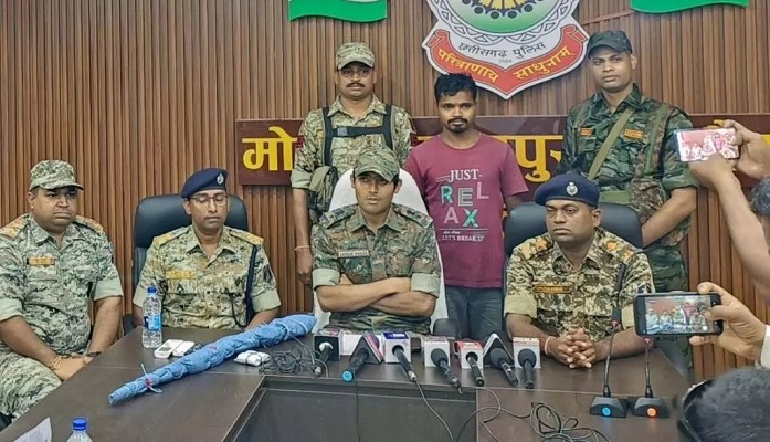 एक लाख रूपए का इनामी नक्सली गिरफ्तार