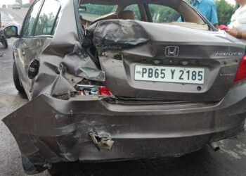 Volvo-Car Accident in Jalandhar