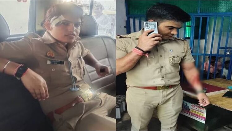 दबंगों ने बोला पुलिस टीम पर हमला, थानाध्यक्ष सहित महिला पुलिसकर्मी घायल