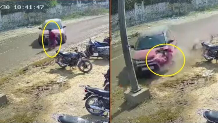 नोएडा में रफ्तार का कहर! कार से टक्कर के बाद हवा में उछली, फिर पोल से टकराई महिला; मौत